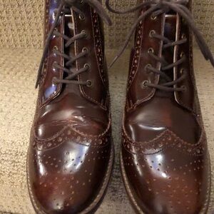 Beautiful ASOS Brogue Lace-Up Oxfords in Dark Brown/Burgundy